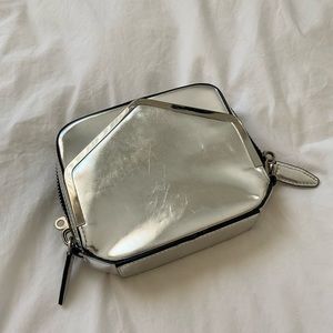 Alexander Wang silver box Adriel clutch